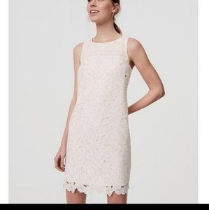 White Loft Floral Lace Shift Dress 4
